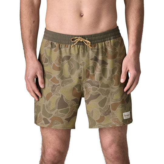 Patagonia Men's Hydropeak Volley Shorts - 16 in. Coastal Edge: Weathered Stone