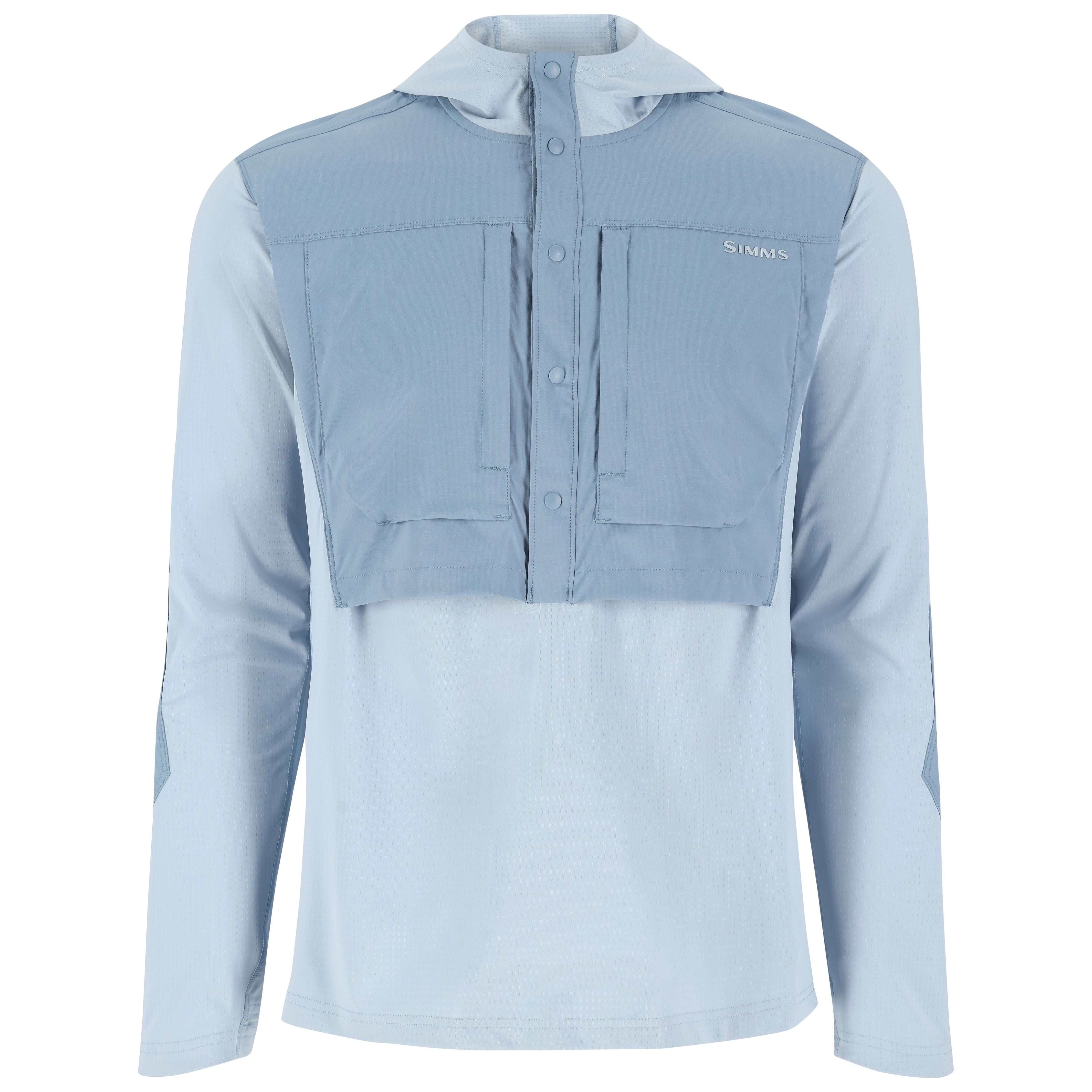 Simms Men's Latitude BiComp Hoody Steel Blue/Albacore Image 01