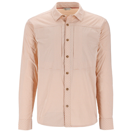 Simms Men's Stone Cold LS Shirt Albacore Stone Cold Check Image 01