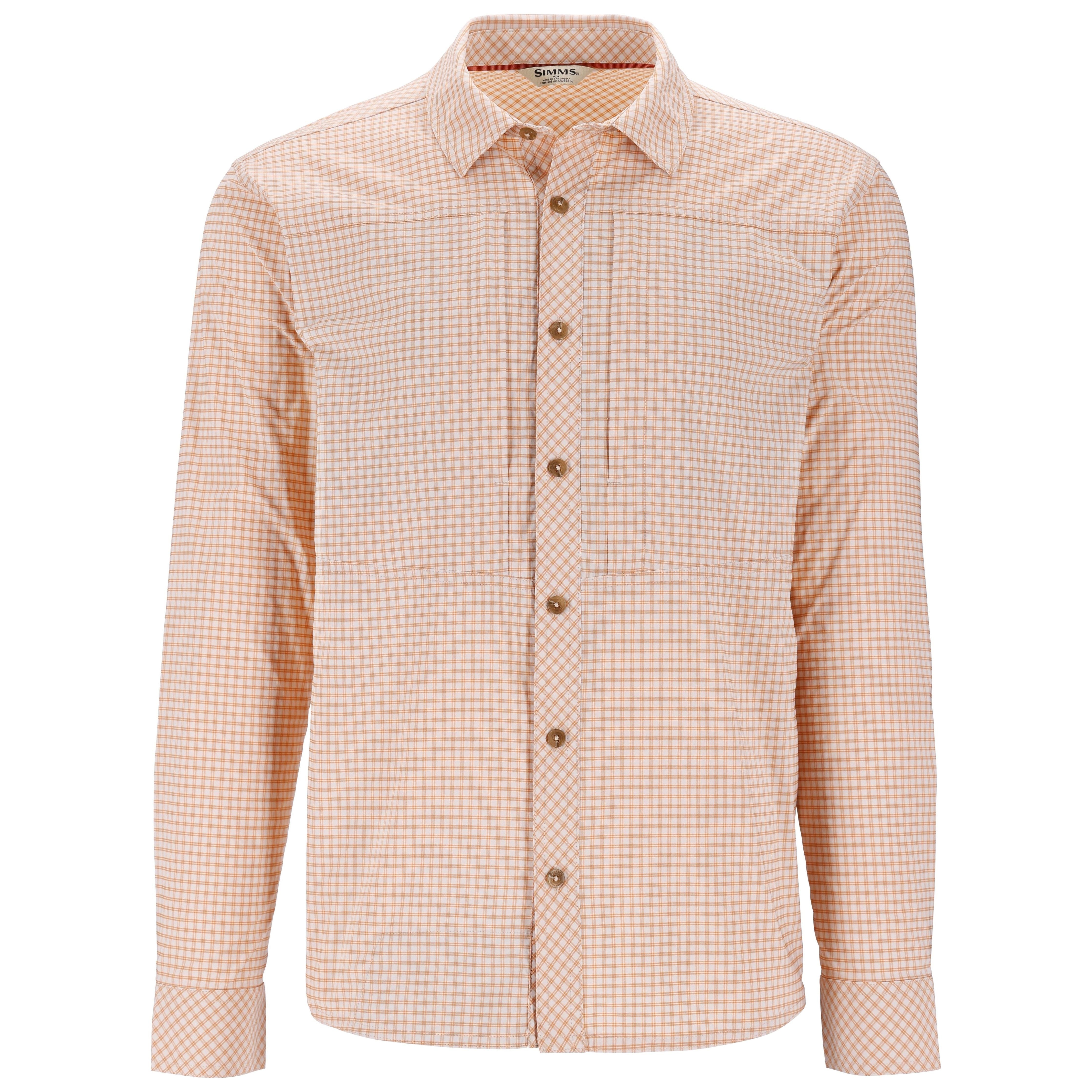 Simms Men's Stone Cold LS Shirt Albacore Stone Cold Check Image 01