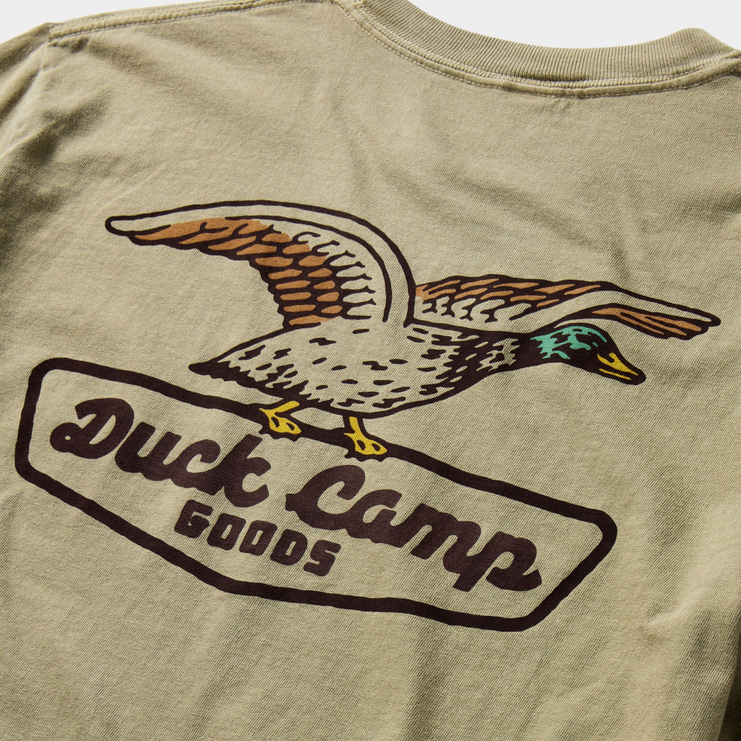 Duck Camp Men's DC Shop Graphic T-Shirt Vintage Khaki Image 03