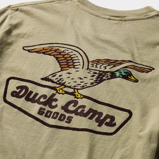 Duck Camp Men's DC Shop Graphic T-Shirt Vintage Khaki Image 03