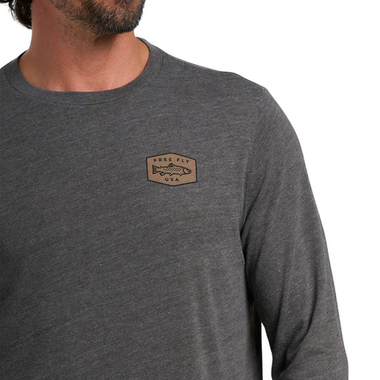 Free Fly Men's Freshwater Long Sleeve Heather Black Sand Image 03