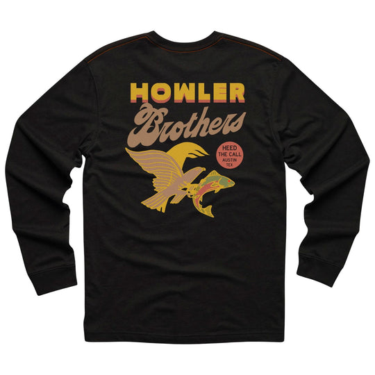 Howler Brothers Osprey Prey Longsleeve T-Shirt Black Image 01
