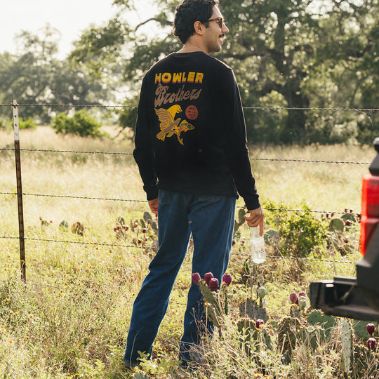 Howler Brothers Osprey Prey Longsleeve T-Shirt Black Image 05