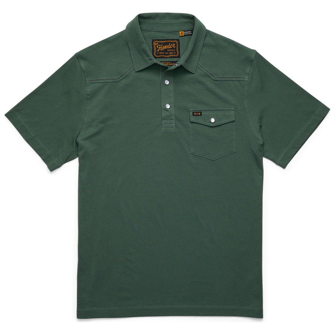 Howler Brothers Ranchero Polo Fern Green Image 01