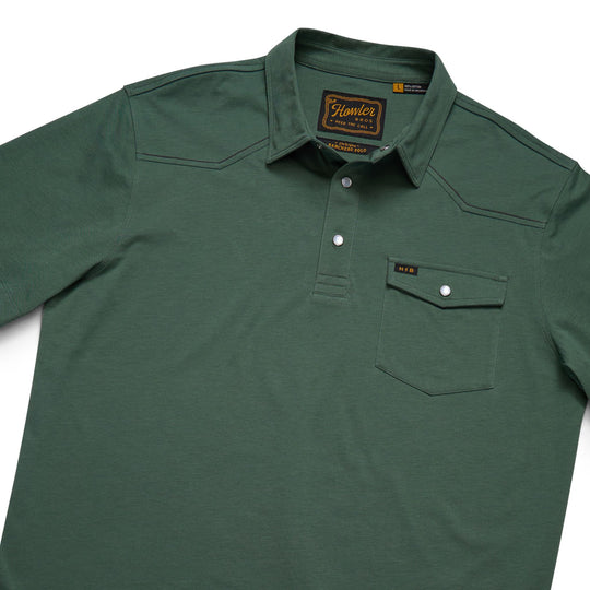 Howler Brothers Ranchero Polo Fern Green Image 02