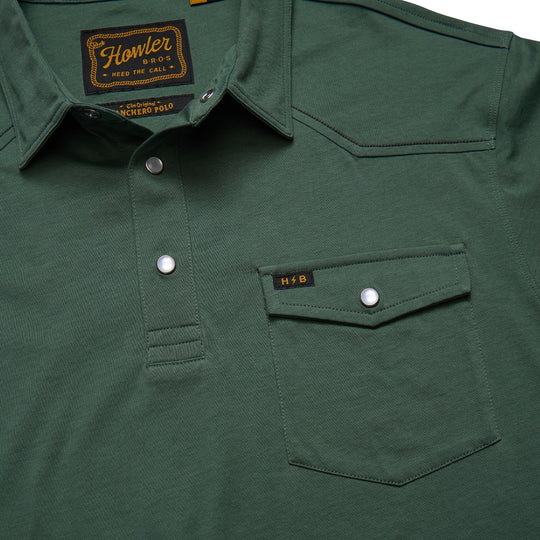 Howler Brothers Ranchero Polo Fern Green Image 03