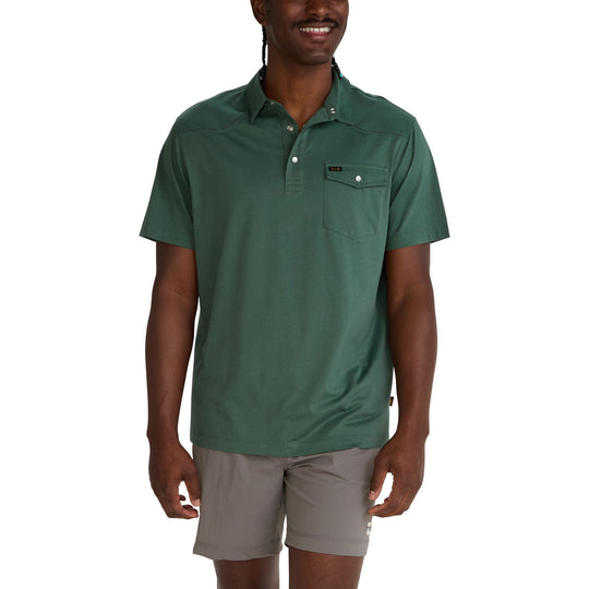 Howler Brothers Ranchero Polo Fern Green Image 04
