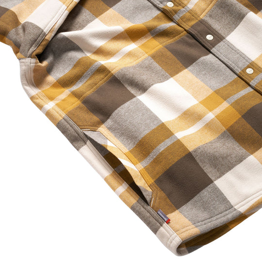 Simms Men's Coldweather Hooded Shacket Fitzgerald Plaid: Hickory Image 06