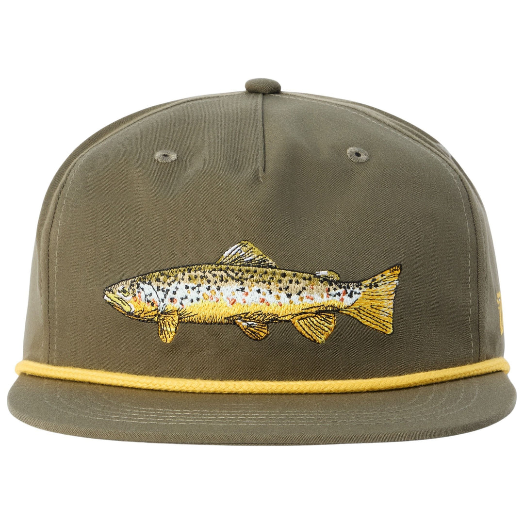 Duck Camp Brown Trout Grandpa Hat Military Green Image 01