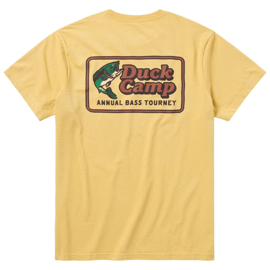 Duck Camp Men's Bass Tourney Graphic Tee Mustard Image 01