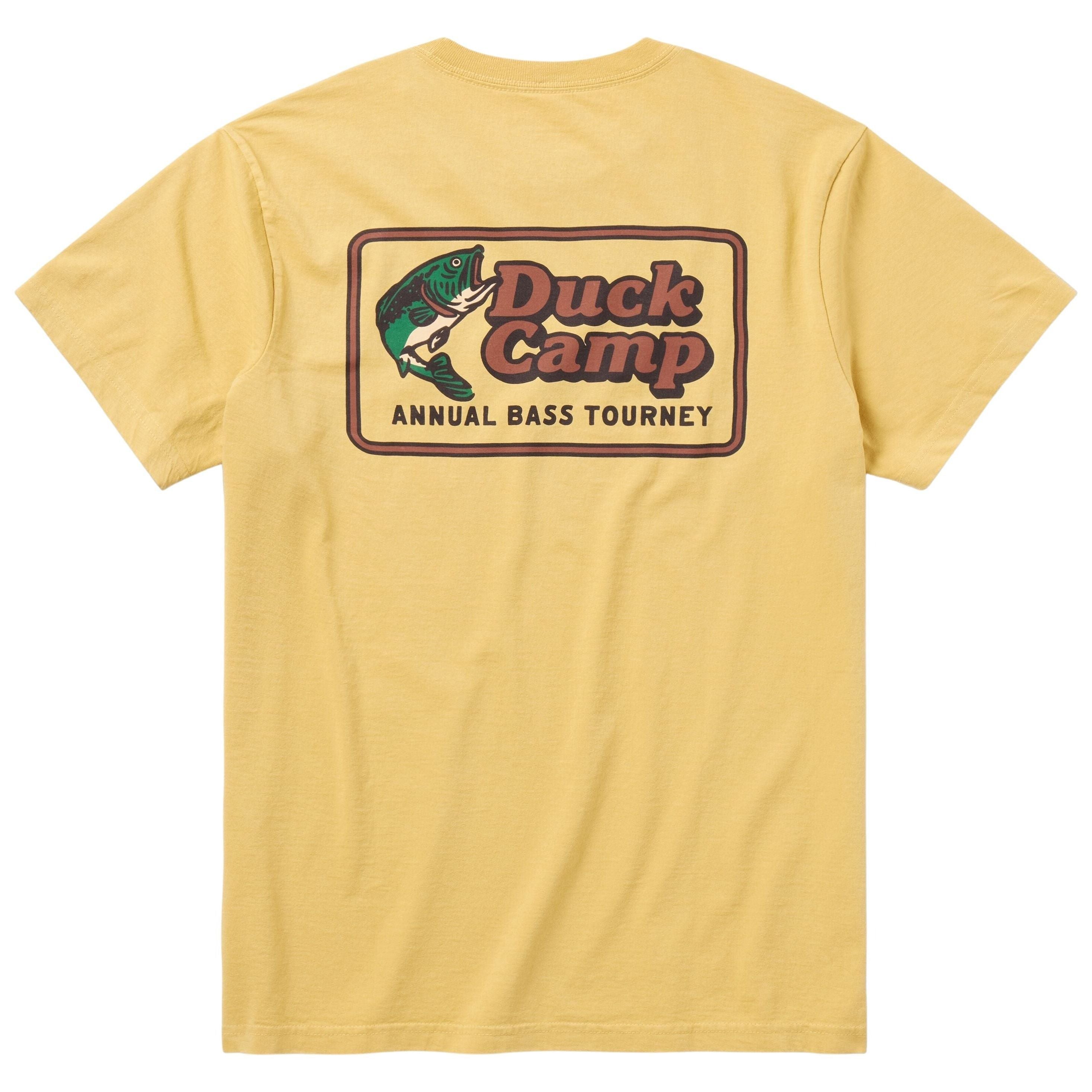 Duck Camp Men's Bass Tourney Graphic Tee Mustard Image 01