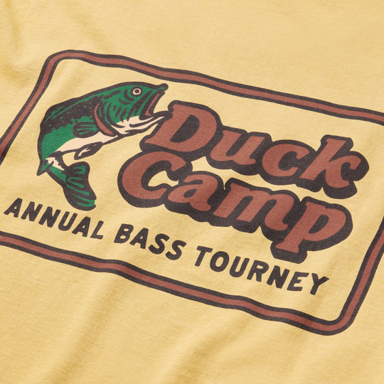 Duck Camp Men's Bass Tourney Graphic Tee Mustard Image 03