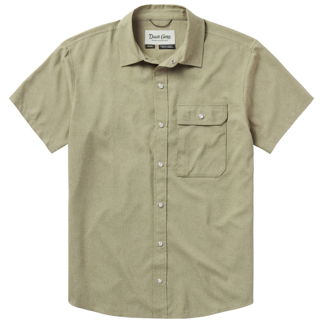 Duck Camp Men's Brrr Performance Shirt Short Sleeve Sagebrush Image 01