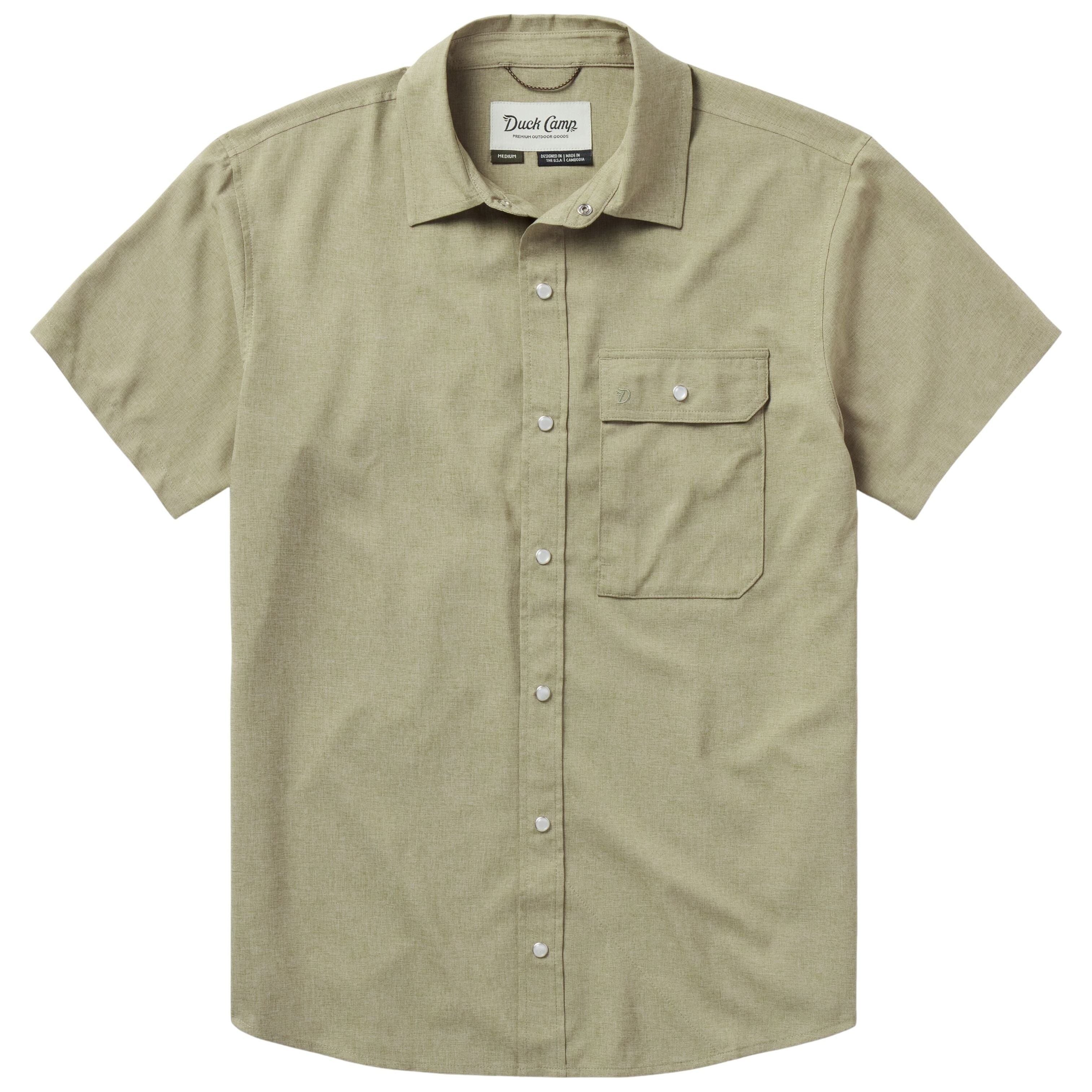Duck Camp Men's Brrr Performance Shirt Short Sleeve Sagebrush Image 01
