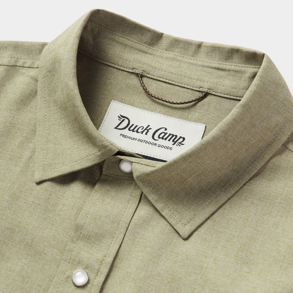 Duck Camp Men's Brrr Performance Shirt Short Sleeve Sagebrush Image 02