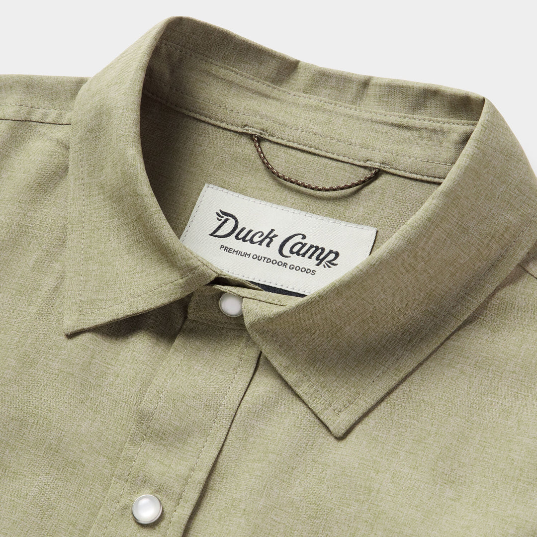 Duck Camp Men's Brrr Performance Shirt Short Sleeve Sagebrush Image 02