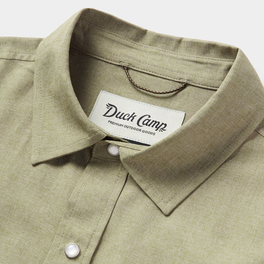 Duck Camp Men's Brrr Performance Shirt Short Sleeve Sagebrush Image 02