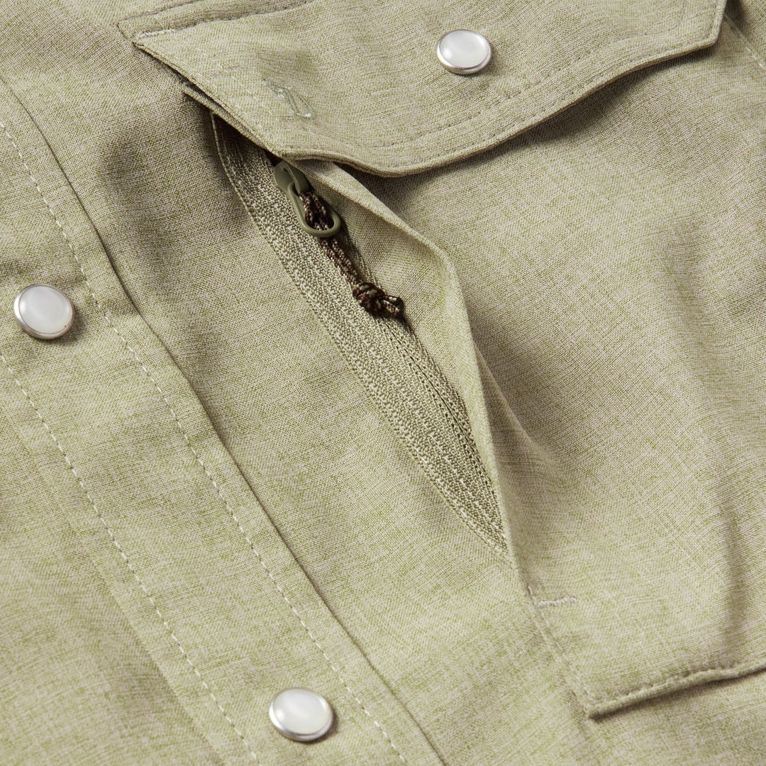 Duck Camp Men's Brrr Performance Shirt Short Sleeve Sagebrush Image 03