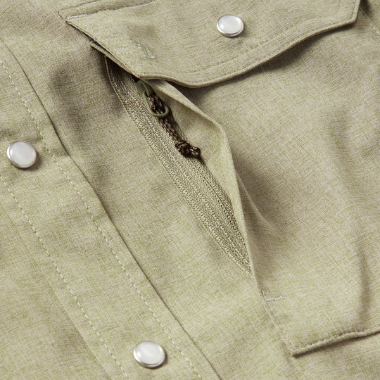 Duck Camp Men's Brrr Performance Shirt Short Sleeve Sagebrush Image 03
