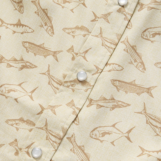 Duck Camp Men's Brrr Performance Shirt Short Sleeve Sand Dollar Coastal Frenzy Image 04