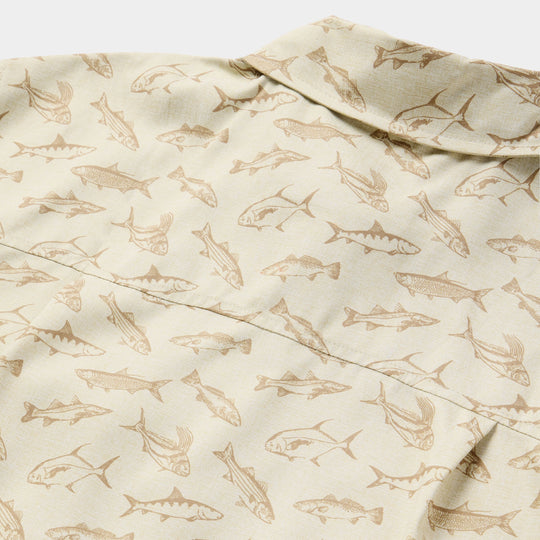 Duck Camp Men's Brrr Performance Shirt Short Sleeve Sand Dollar Coastal Frenzy Image 06