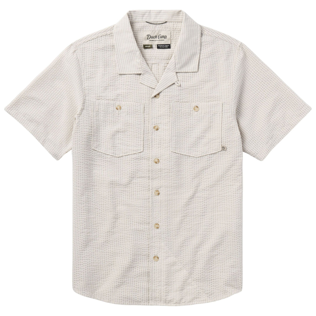 Duck Camp Men's Coastal Seersucker Shirt Short Sleeve Birch Image 01