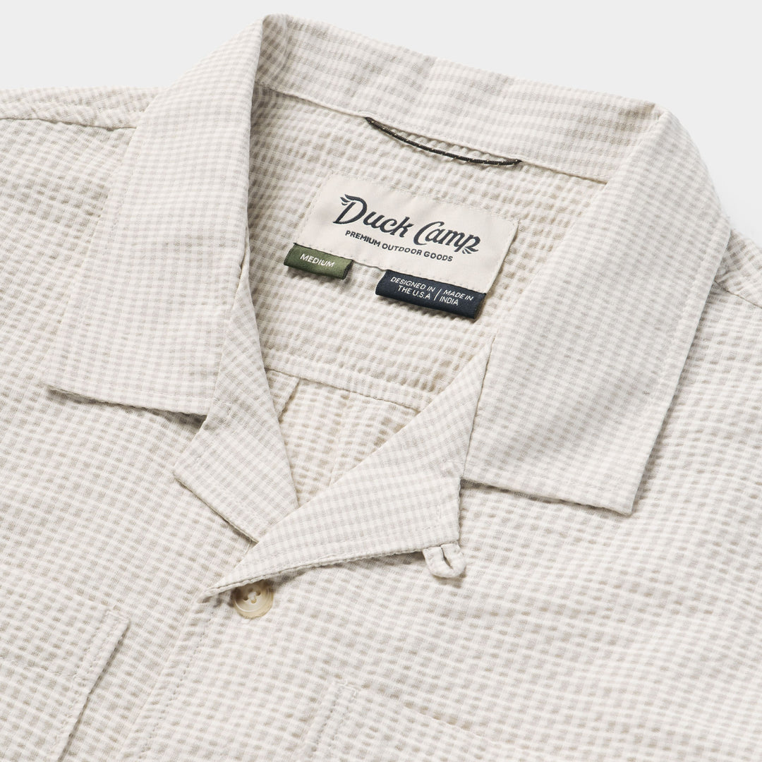 Duck Camp Men's Coastal Seersucker Shirt Short Sleeve Birch Image 02