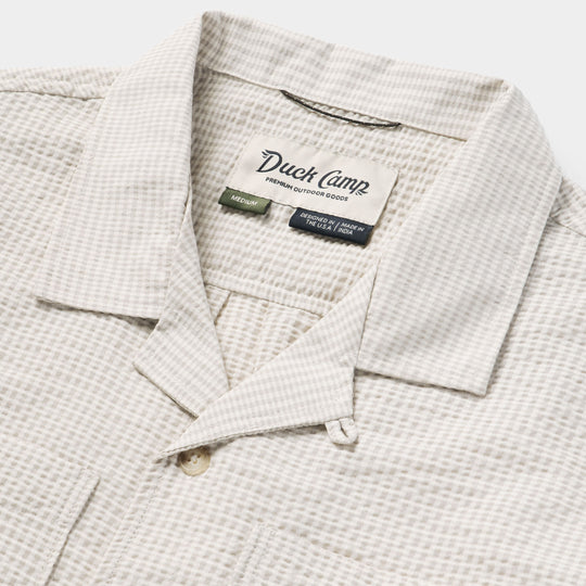 Duck Camp Men's Coastal Seersucker Shirt Short Sleeve Birch Image 02
