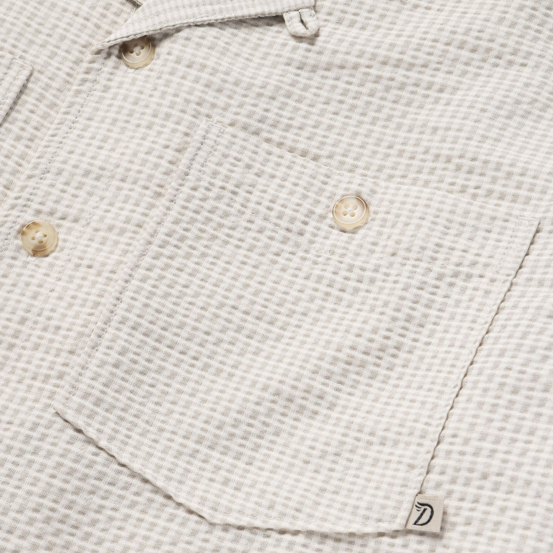 Duck Camp Men's Coastal Seersucker Shirt Short Sleeve Birch Image 03