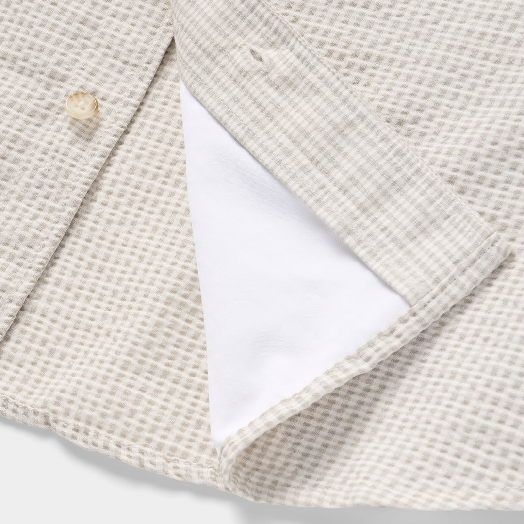 Duck Camp Men's Coastal Seersucker Shirt Short Sleeve Birch Image 04