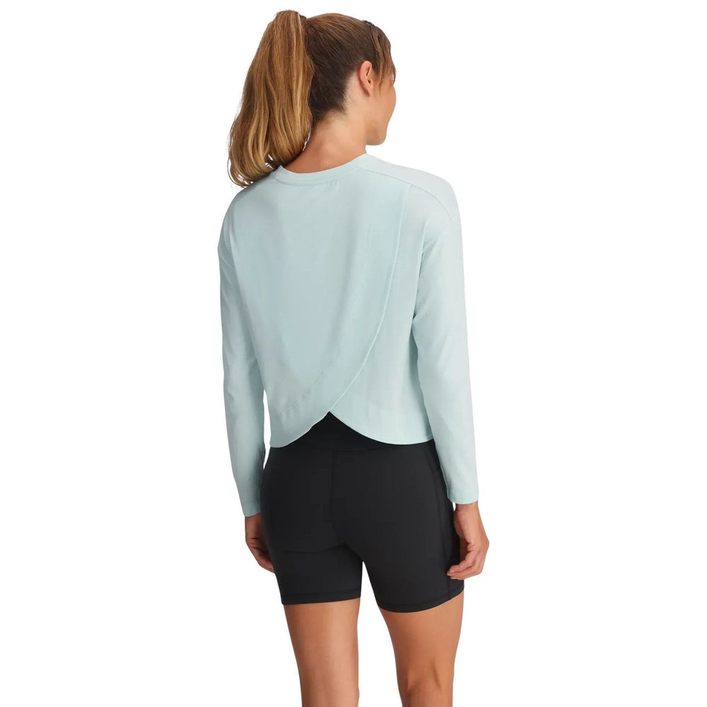 Free Fly Women's Bamboo Shade Crossover Long Sleeve Tropic Sea Image 02