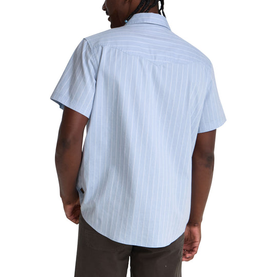 Howler Brothers Crosscut Deluxe Snapshirt Surfbird : Sky Oxford Dobby Image 06