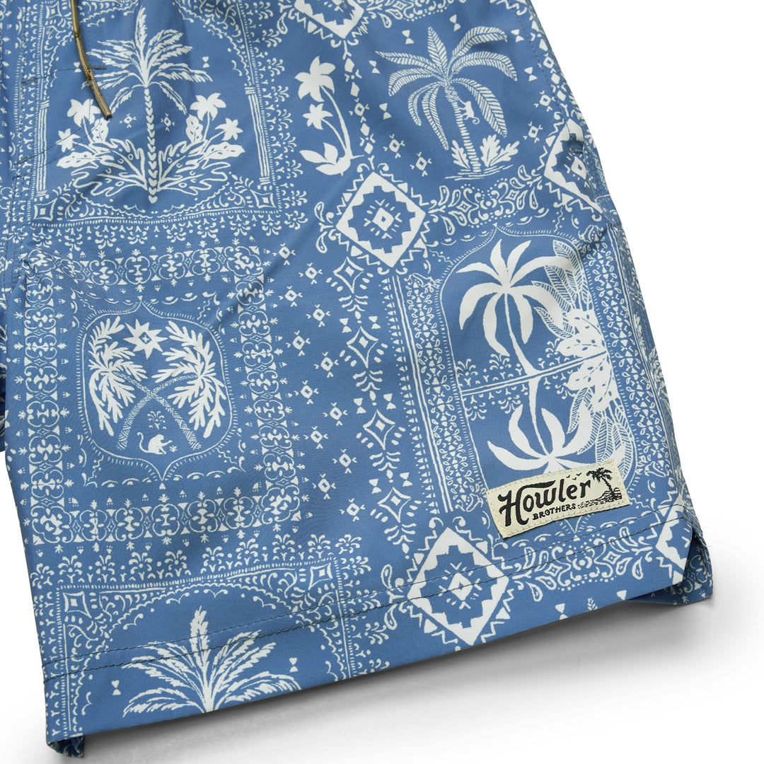 Howler Brothers Deep Set Boardshorts Palmetto Prophecy : Storm Blue Image 05
