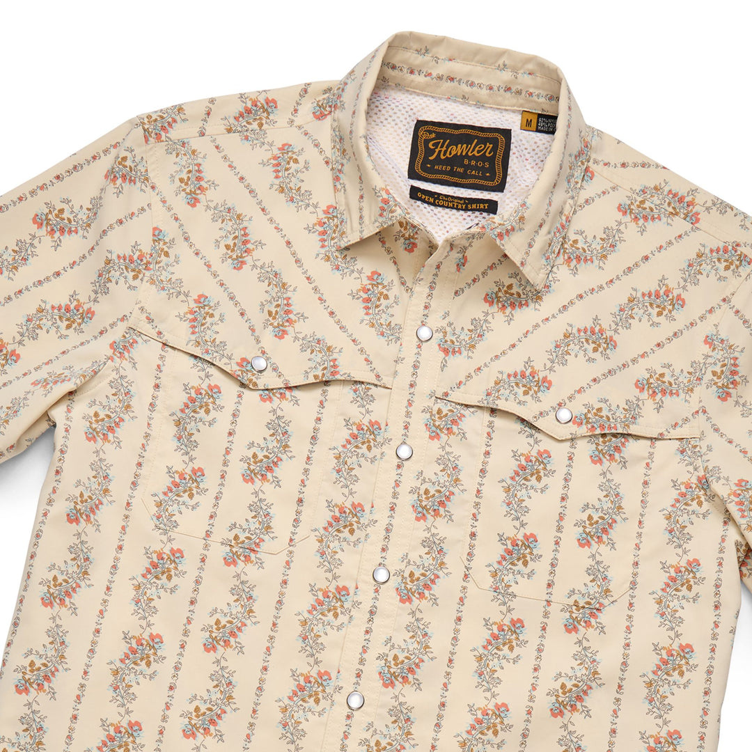 Howler Brothers Open Country Tech Shirt Grampa's Curtains : Natural Image 02