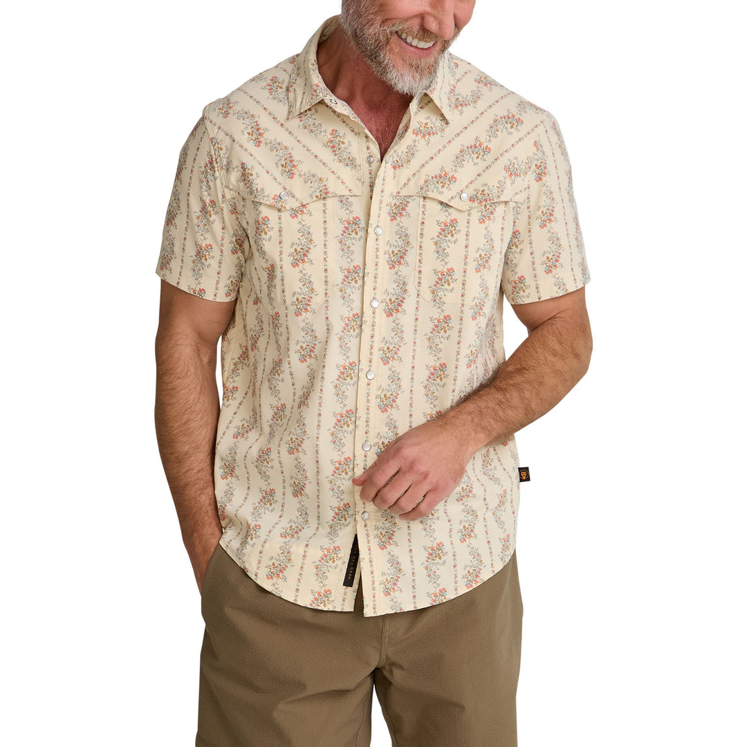 Howler Brothers Open Country Tech Shirt Grampa's Curtains : Natural Image 06