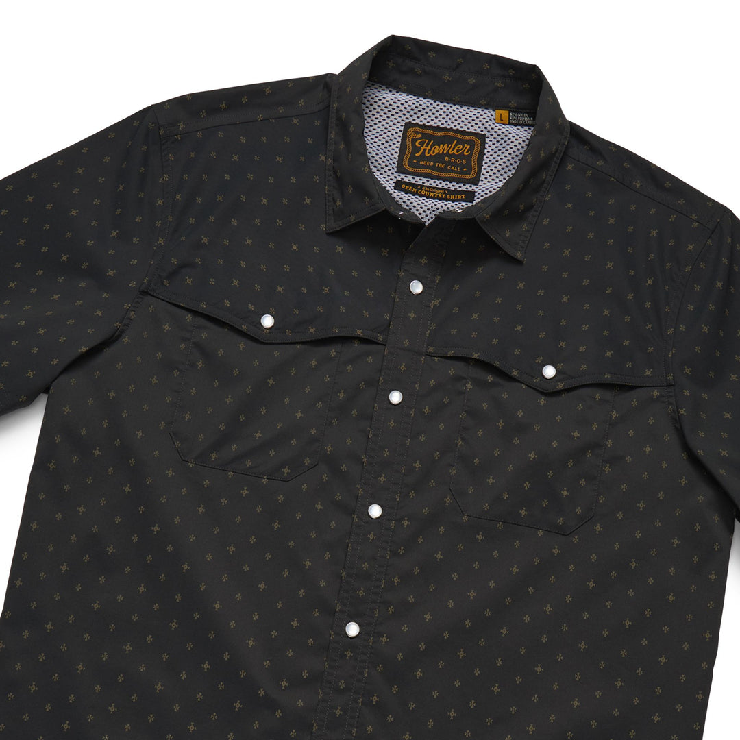 Howler Brothers Open Country Tech Shirt Supernovas : Antique Black Image 02