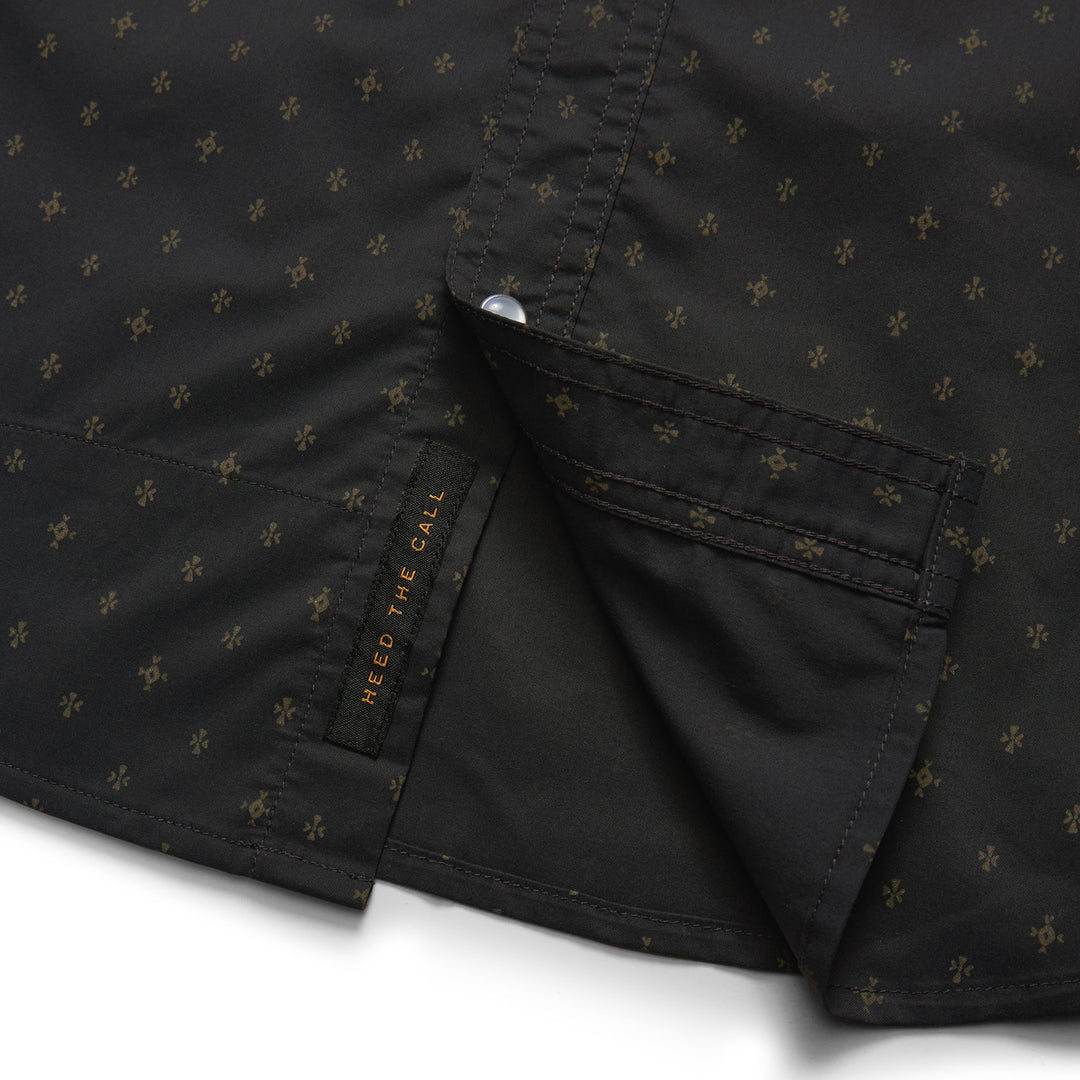 Howler Brothers Open Country Tech Shirt Supernovas : Antique Black Image 03