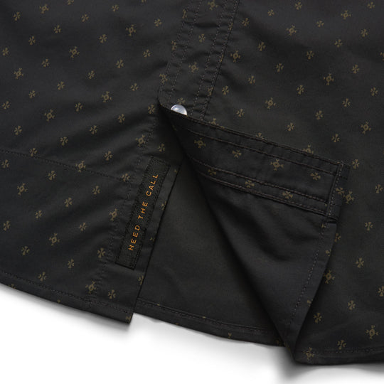 Howler Brothers Open Country Tech Shirt Supernovas : Antique Black Image 03