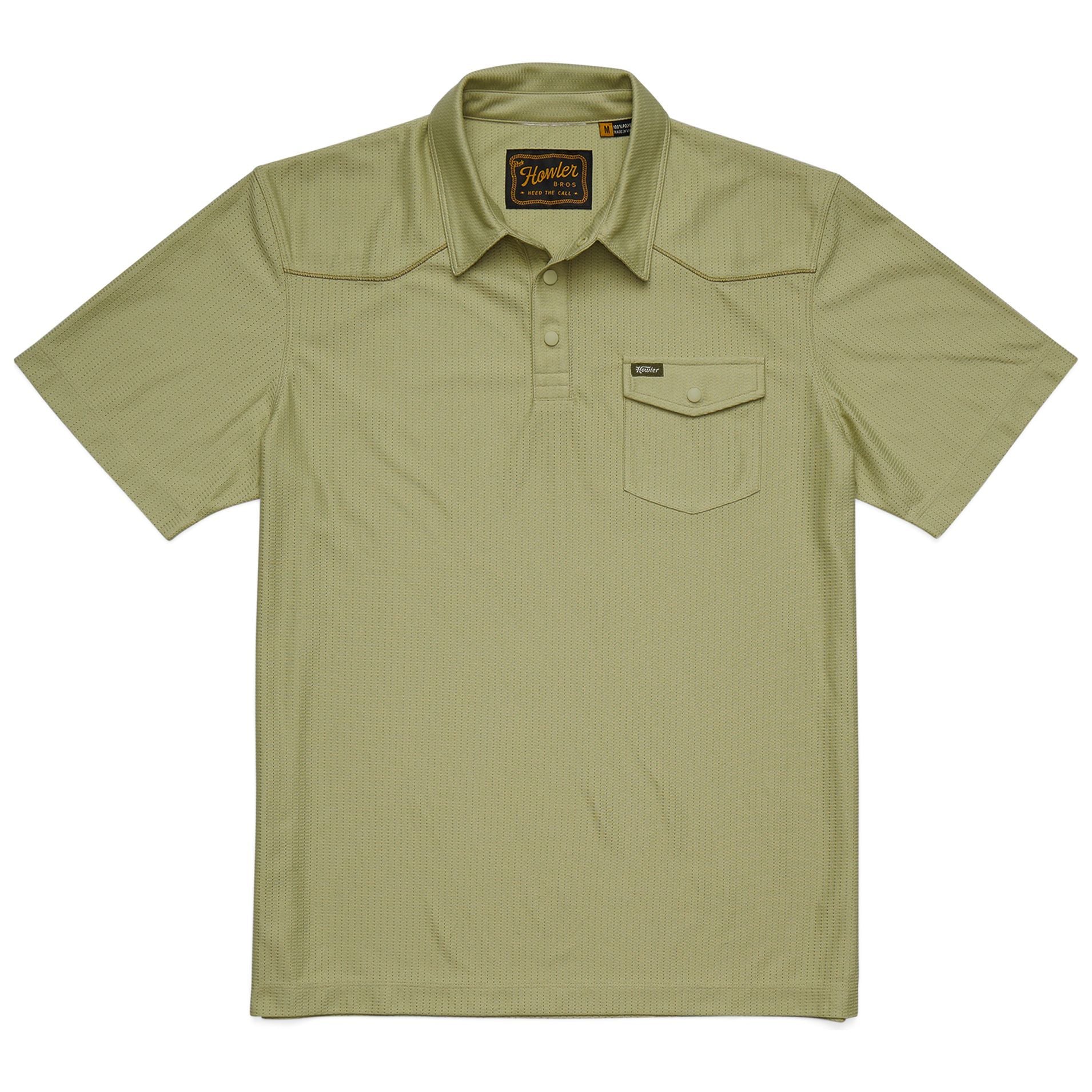 Howler Brothers Ranchero Tech Polo Wasabi Image 01