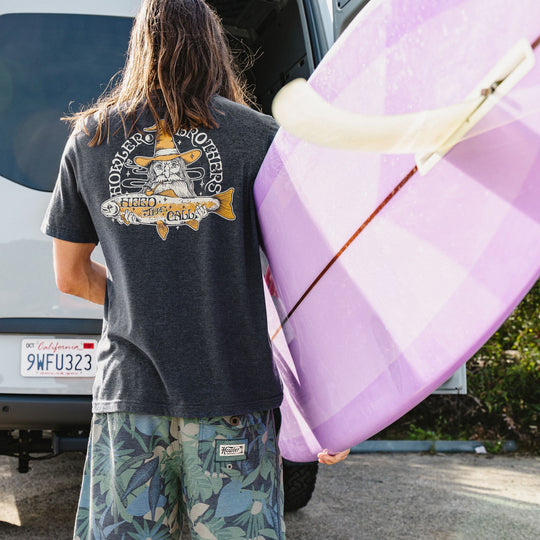 Howler Brothers River Wizard Blended T-Shirt Navy Heather Image 05