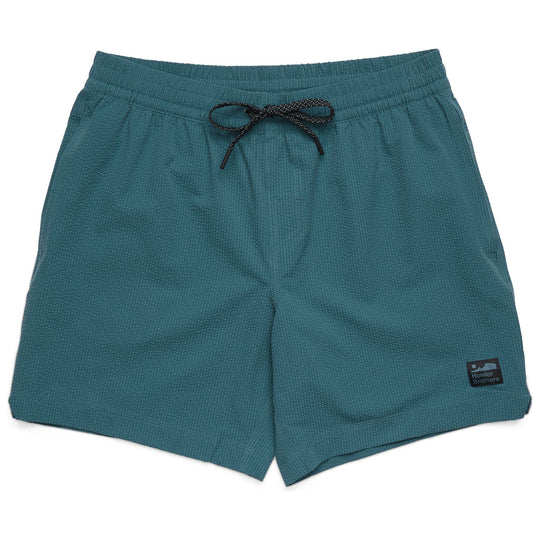 Howler Brothers Salado Shorts Seersucker : Dark Teal Image 01