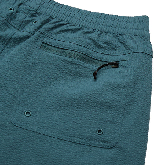 Howler Brothers Salado Shorts Seersucker : Dark Teal Image 03