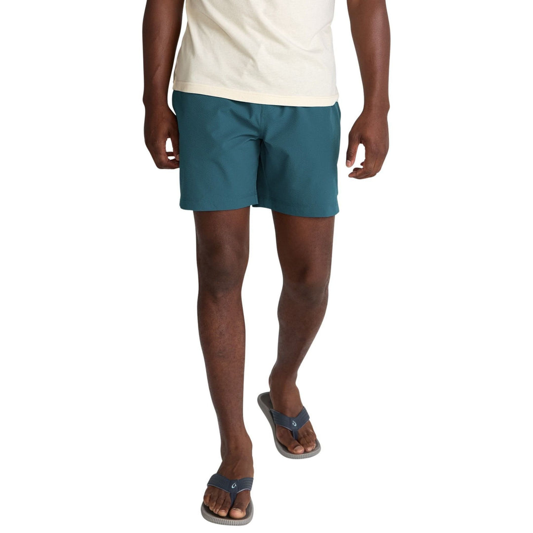 Howler Brothers Salado Shorts Seersucker : Dark Teal Image 05