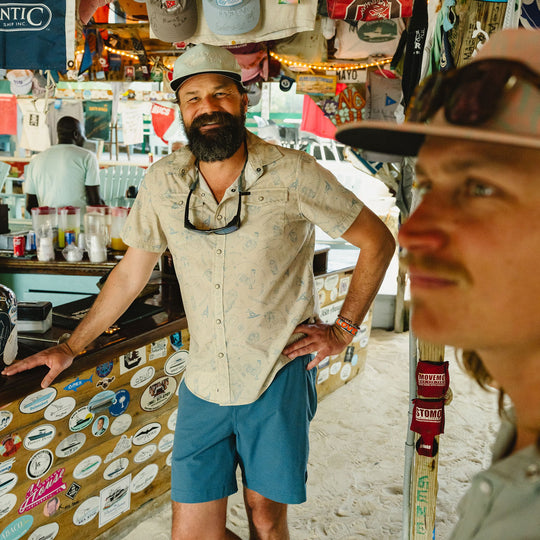 Howler Brothers Salado Shorts Seersucker : Dark Teal Image 08