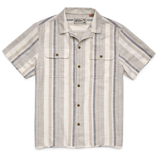 Howler Brothers Shores Club Shirt Old Bill Stripe : Limestone Image 01
