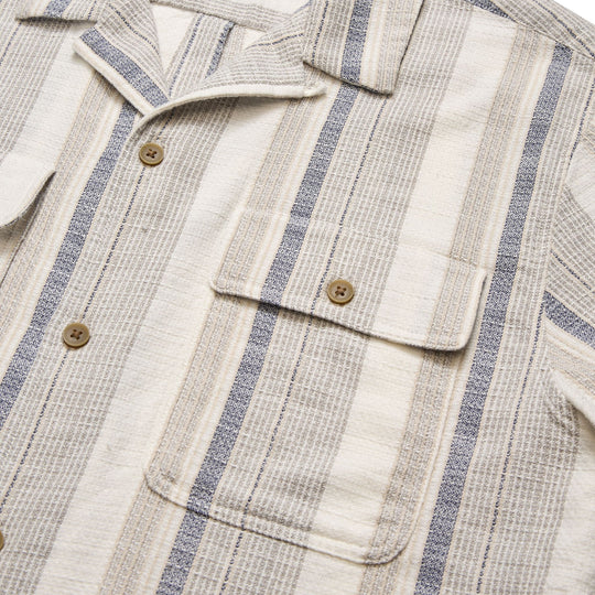 Howler Brothers Shores Club Shirt Old Bill Stripe : Limestone Image 03