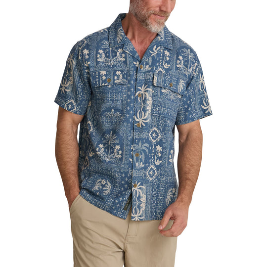 Howler Brothers Shores Club Shirt Palmetto Prophecy : Storm Blue Image 05