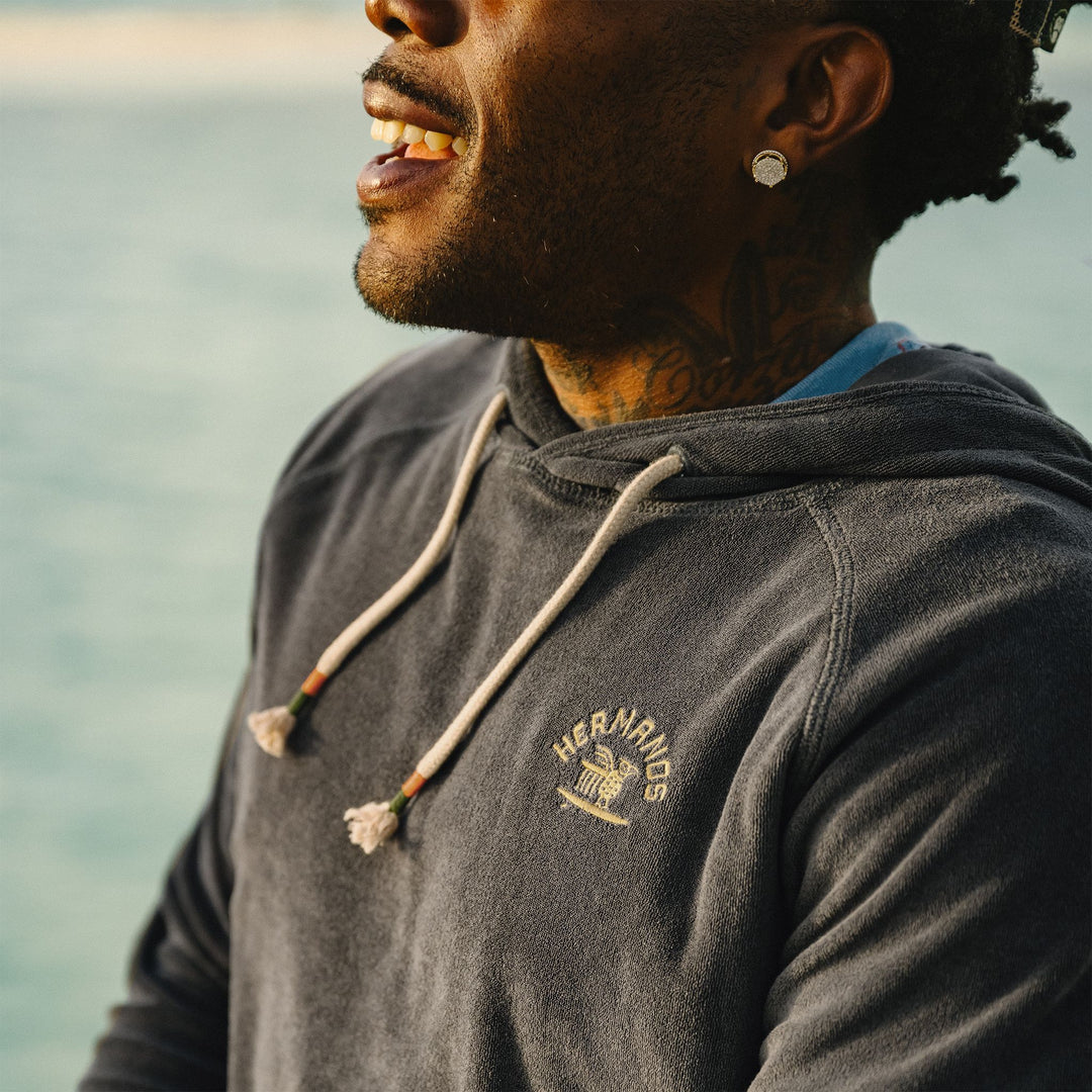 Howler Brothers Terrycloth Hoodie Surfbird : Antique Black Image 07